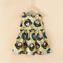 Kids Girls Cartoon Pattern Summer Party Dresses