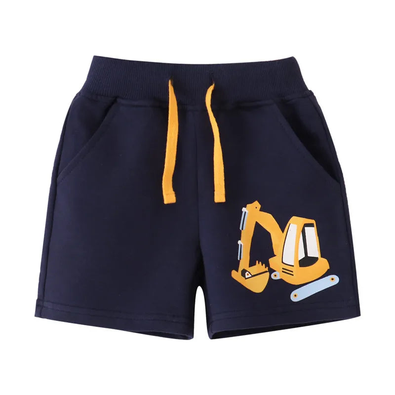 Kids Boys Jungle Theme Print Cotton Short Pants for Summer