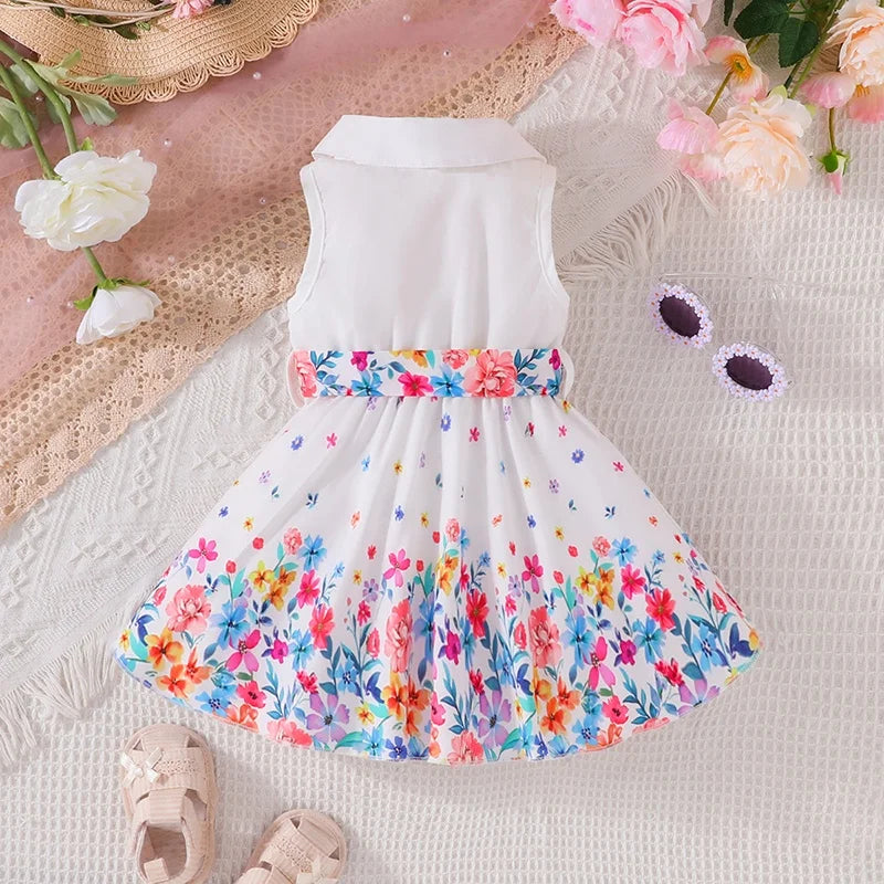 Korean Style Baby Girls Floral Princess Formal Dress childrensterritory