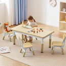 Durable Kids Study Table and Chairs Set with Adjustable Height