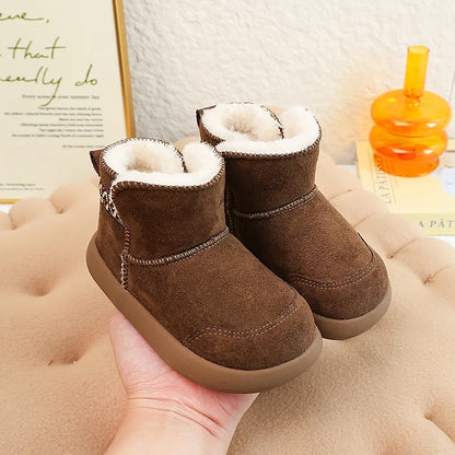 Kids’ Casual Snow Shoes with Plush Fur Accents