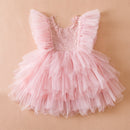 Baby Girl Ruffle Lace Tutu Princess Dress for Wedding and Birthday childrensterritory