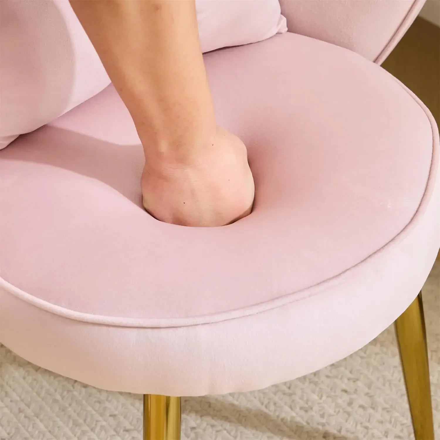 Comfy Modern Design Makeup Vanity Chair with Back childrensterritory