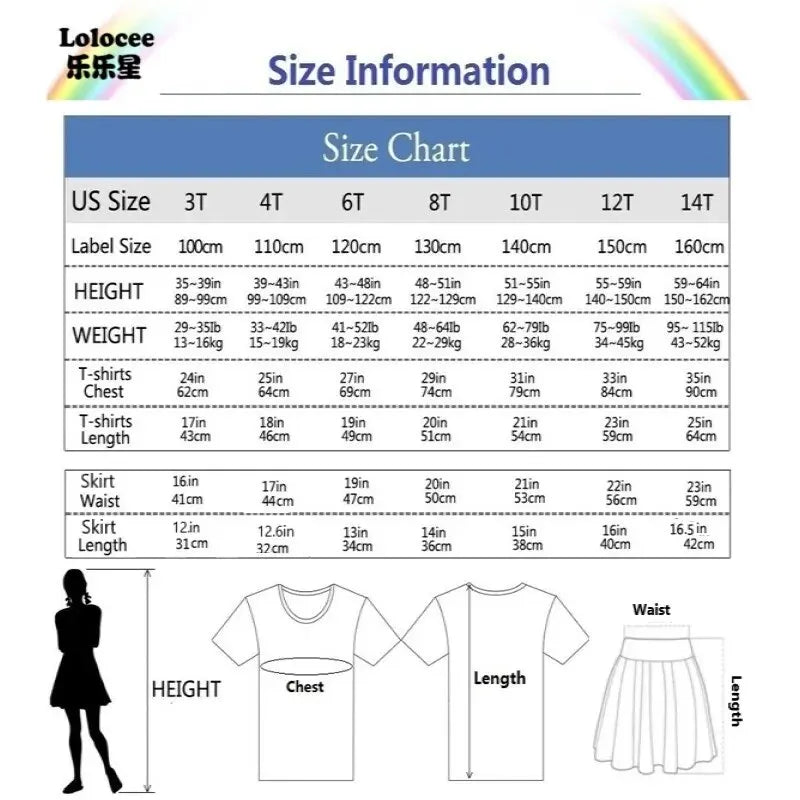 Little Girls Cute Cartoon Print T-Shirt &amp; Mesh Tutu Skirt Outfits