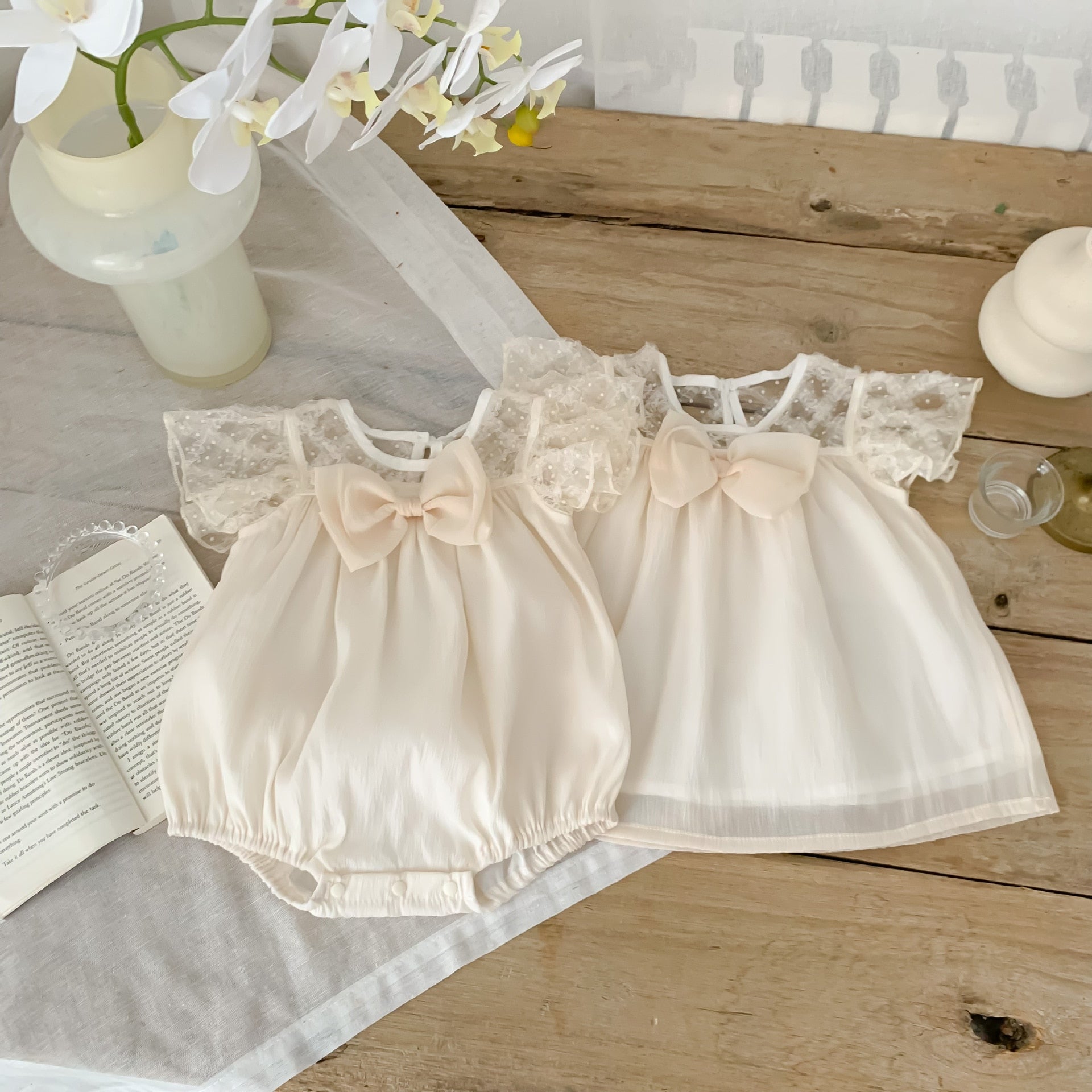 Baby Girl Thin Gauze Princess Dress and Bodysuit childrensterritory
