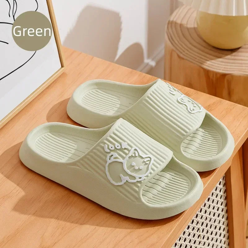 EVA Flat Heel Cat Print Comfortable Women&