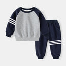 Little Boys Color Patchwork Two-Piece Casual Tracksuits childrensterritory