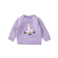 Round Neck Duck Embroidery Design Winter Sweater For Baby childrensterritory