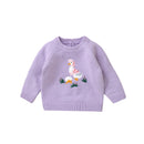 Round Neck Duck Embroidery Design Winter Sweater For Baby childrensterritory