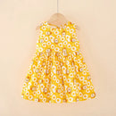 Kids Girls Cartoon Pattern Summer Party Dresses