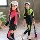 Teen Girls Trending Zipper Sweatshirt with Pants 2Pcs Tracksuit childrensterritory