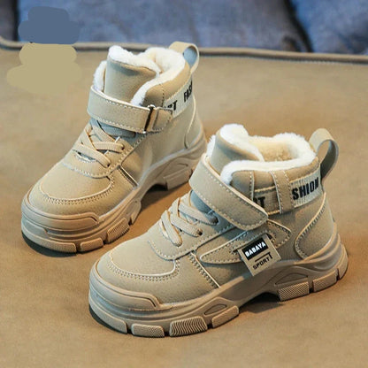 Boys And Girls Thickened Fur Design Warm Velvet Shoes childrensterritory