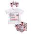 Flag and Floral Print Independence Day Baby Girl Clothes childrensterritory