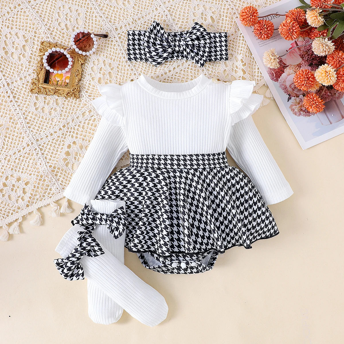 Baby Girls' Long-Sleeved Elegant Dresses