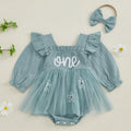Newborn Baby Girl Long Sleeves Embroidery Design Party Dresses