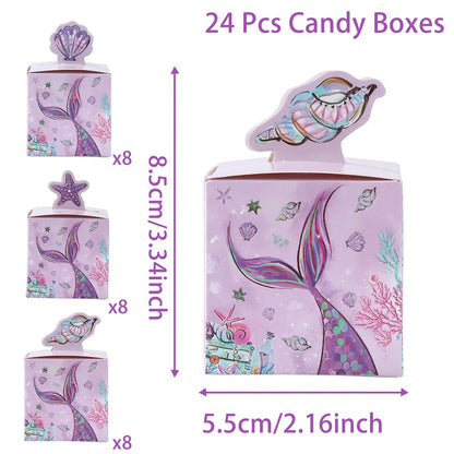 Mermaid-themed Kids Birthday Party Decorations and Tableware Set