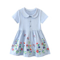 Floral Print Vintage Summer Dress for Kids Girls childrensterritory