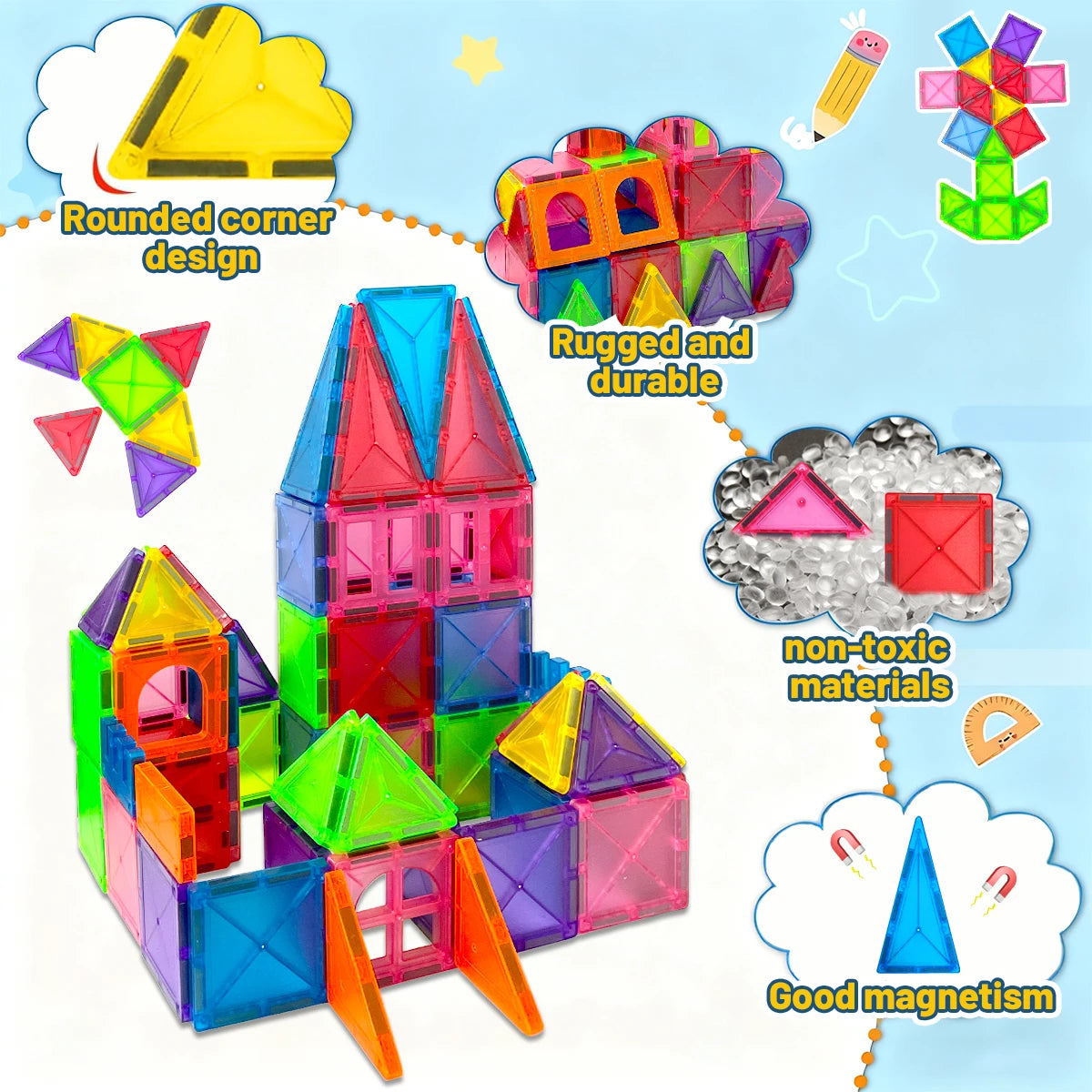 Magnetic Building Blocks Educational Toys For Kids