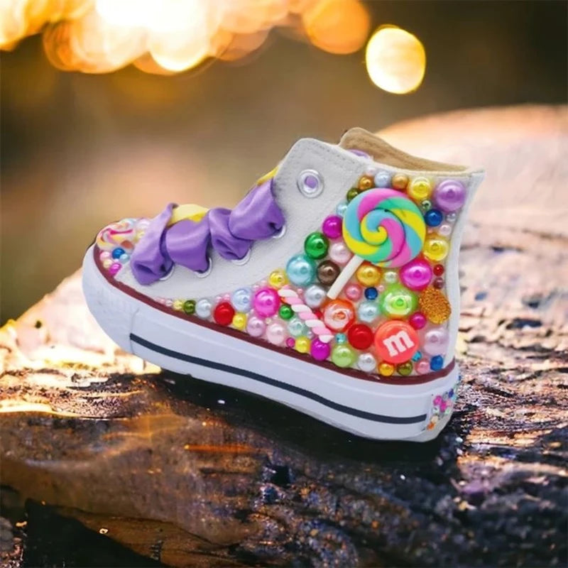 Handmade Butterfly Theme Bling Party Canvas Shoes for Kids childrensterritory