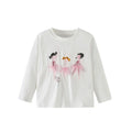Girls' Long-Sleeved Cartoon Print Casual Tops childrensterritory