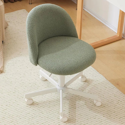 Wheeled, Armless Office Chair with Lumbar Support childrensterritory