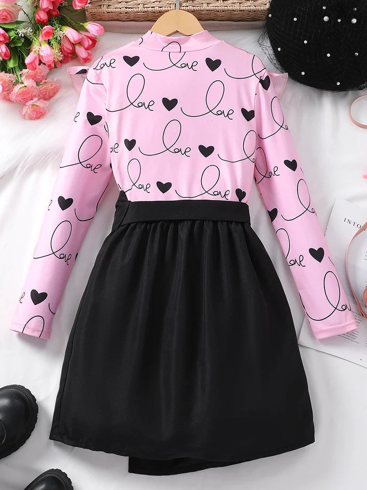 Girls’ Long-Sleeved Casual Winter Dresses childrensterritory