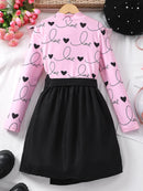 Girls’ Long-Sleeved Casual Winter Dresses childrensterritory