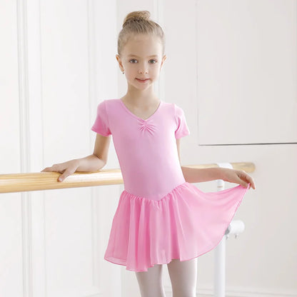 Kids Girls Long/Short Sleeve Ballet Leotard/Dancewear childrensterritory