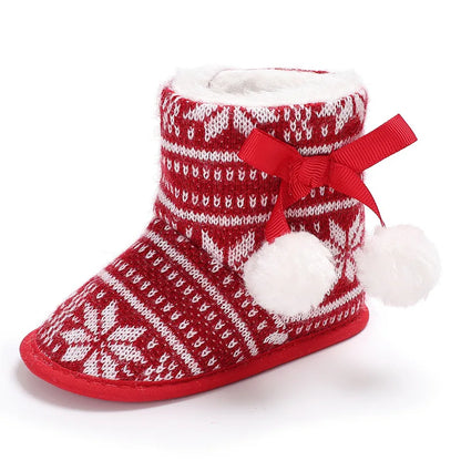 Baby Boys Girls Fluffy Fleeceed Warm Winter Boots