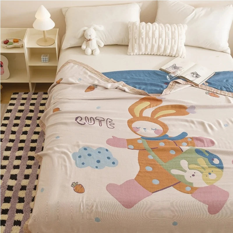 Kids’ Cartoon Print Soft Bedding Blanket