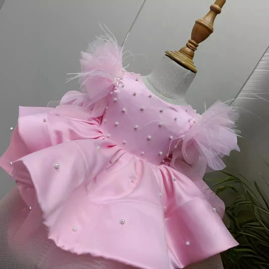 Girls Sleeveless Fluffy Party Dresses childrensterritory