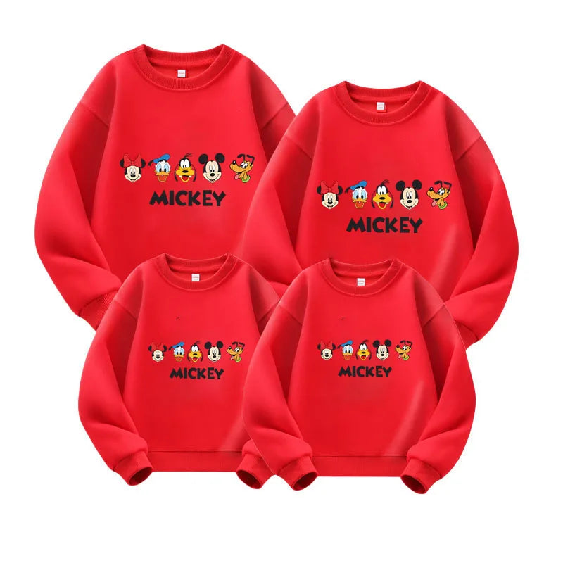 Cartoon-Design Long-Sleeve Family Matching Winter Sweater