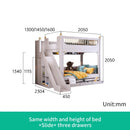 Multifunctional Kids Bunk Bed with Safety Fence and Storage childrensterritory