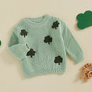 Toddler Clover Embroidery Adorable Pullover Tops childrensterritory