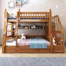 Space Saver Wooden Bunk Bed with Staircase and Storage childrensterritory