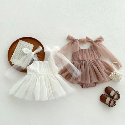 Baby Girls Lace Design Princess Romper Dresses childrensterritory