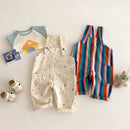 Toddler Boys and Girls Polka Dot and Striped Design Jumpsuits childrensterritory