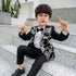 Kids Boys 3PCS Flower Jacket Pants Bowtie Formal Suit childrensterritory