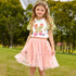 Cartoon Print Kids Girls T-shirt and Layered Skirt Set childrensterritory
