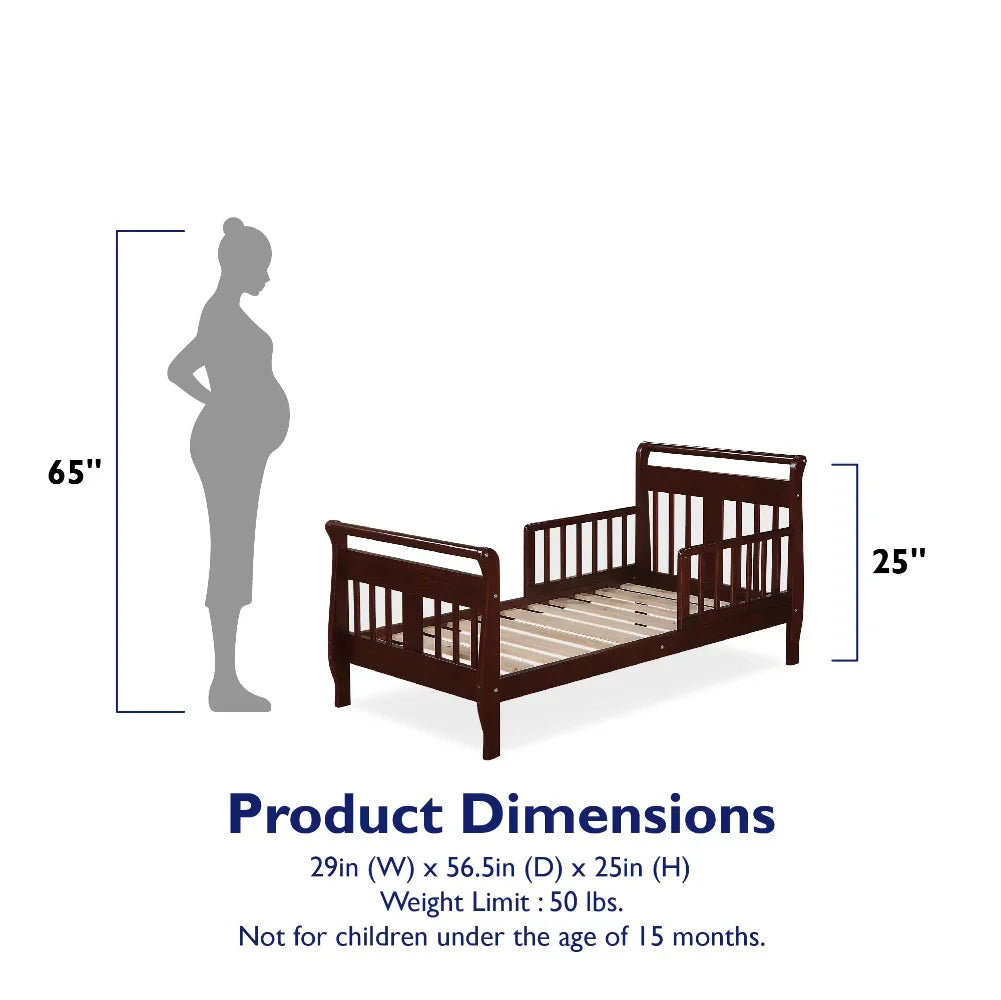 Adorable Wooden Relax Sleigh with Safety Rails for Baby childrensterritory
