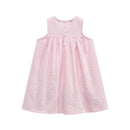 Kids Girls Cartoon Ducks Embroidery Lattice Dresses childrensterritory