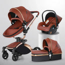 3 in 1 Baby High Land-scape Stroller with Bassinet & Folding Carriage