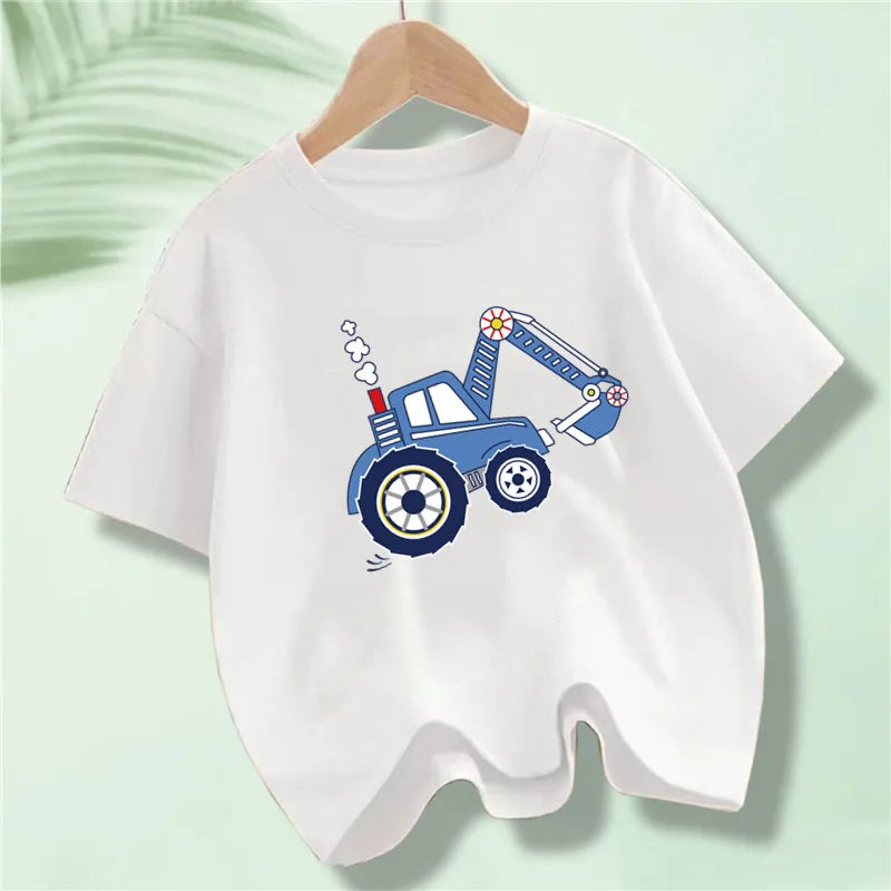 Short Sleeve Graphic Cotton Tees for Kids Boys Girls childrensterritory