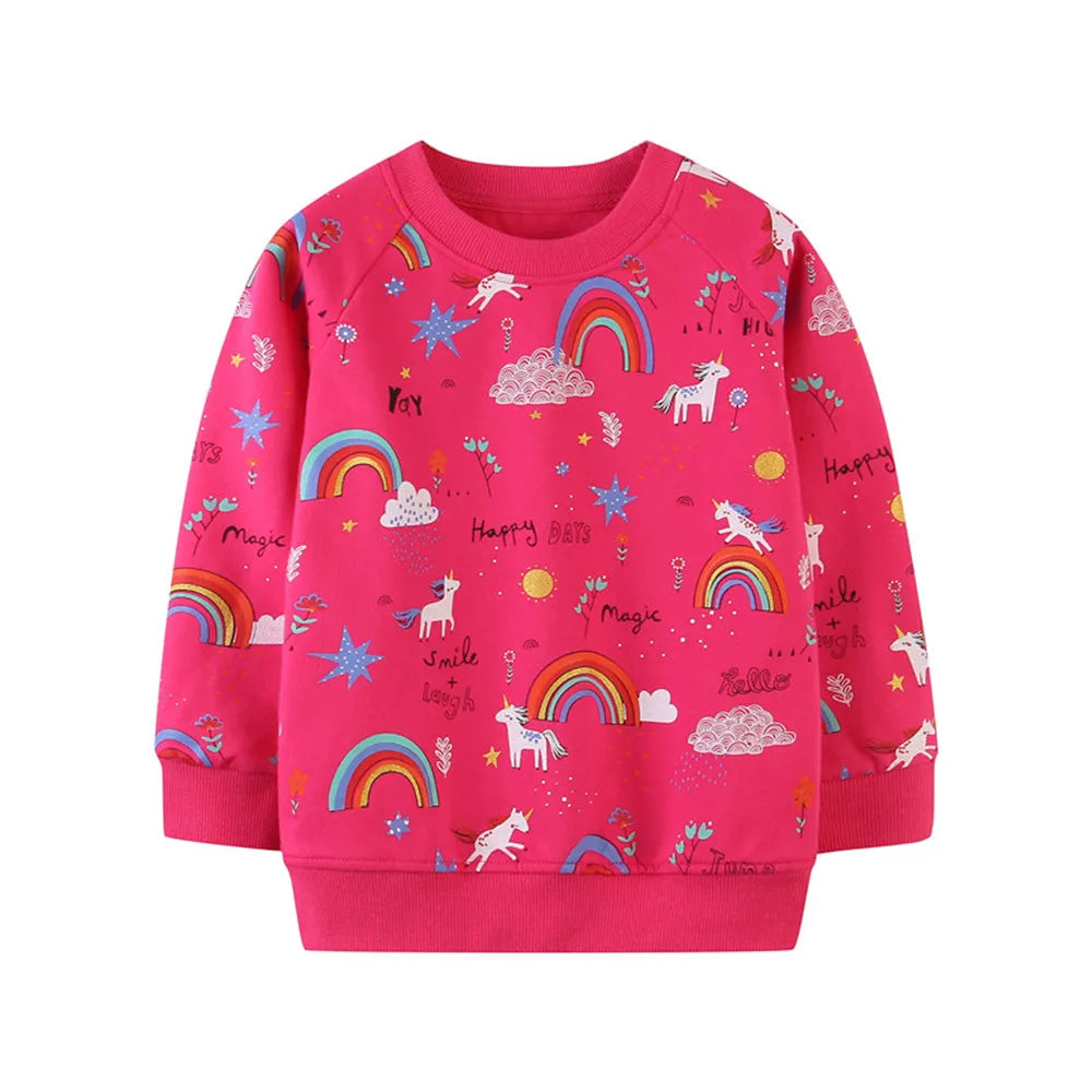 Kids Girls Boys Christmas Theme Print Sweatshirts