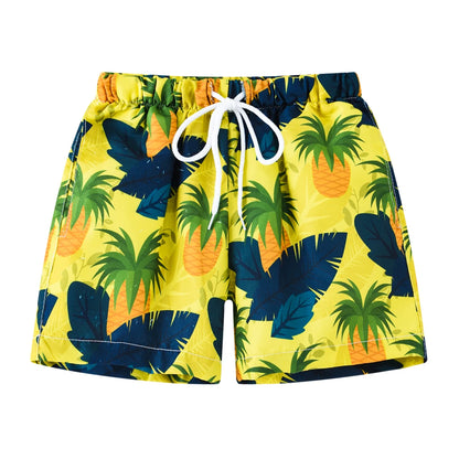 Cartoon Print Kids Boys Summer Swimming Trunks
