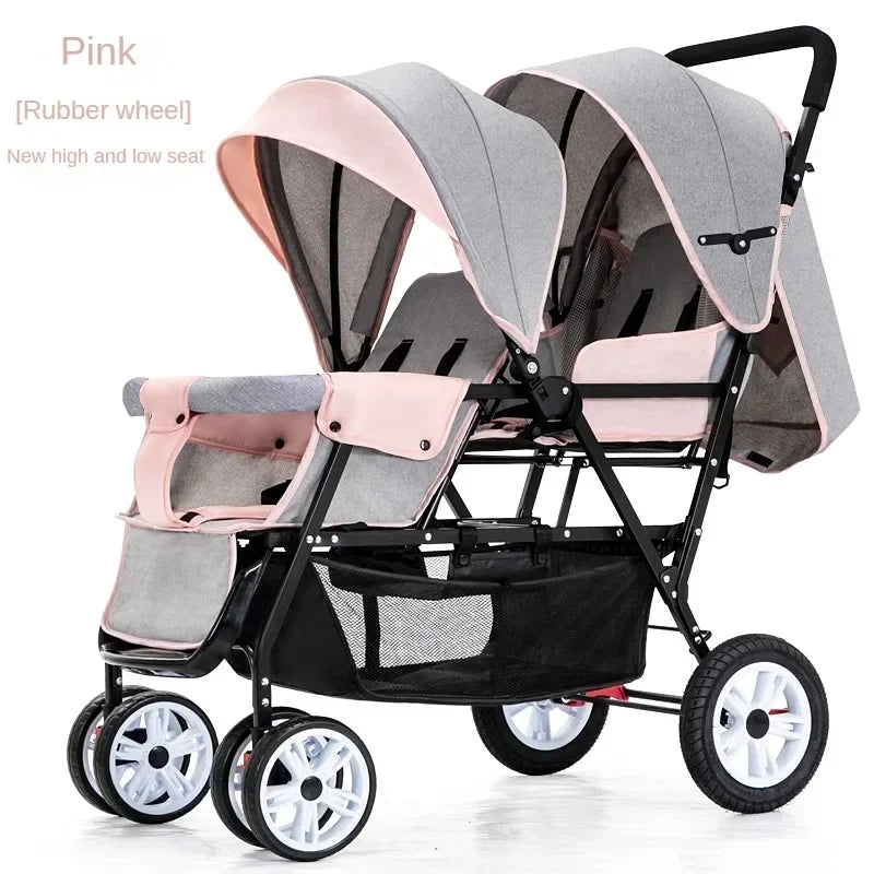 Lightweight Front &amp; Back Seats Baby Pushchair