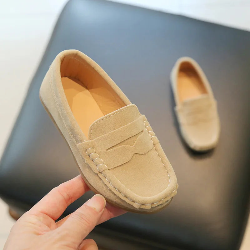 Kids Boys Slip-on Leather Loafers for Spring Autumn
