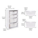 Sliding Bin Organizer with 4 Storage Bins for Kids Room childrensterritory