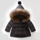 Kids' Long-Sleeved Fur Collar Design Warm Jackets childrensterritory