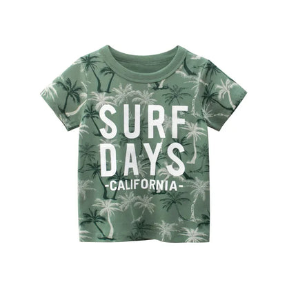Cartoon Design Soft Cotton Summer Tees/T-shirts for Kids childrensterritory
